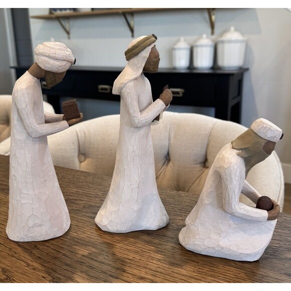 NEW Willow Tree The Three Wisemen Nativity Set 26027 Demdaco Susan Lordi 2000 - Picture 8 of 12